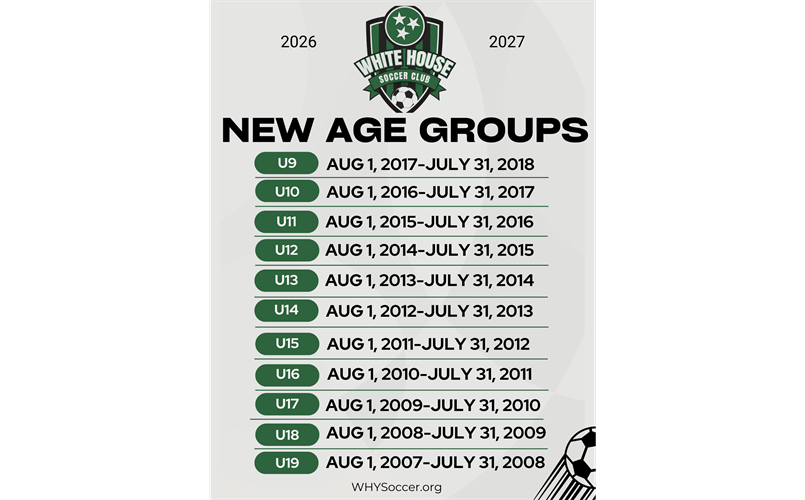 NEW AGE GROUPS 26-27 SEASON